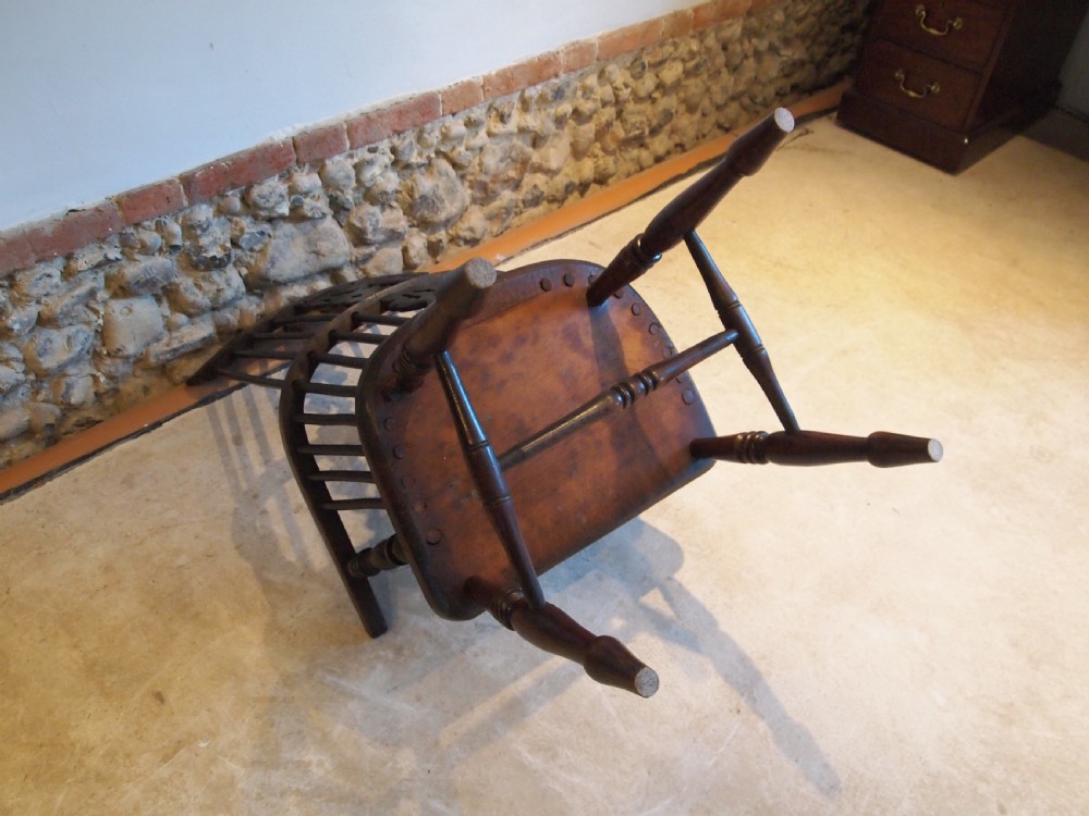 Chair Rare Windsor armchair Ash and Elm c1840 View XVI
