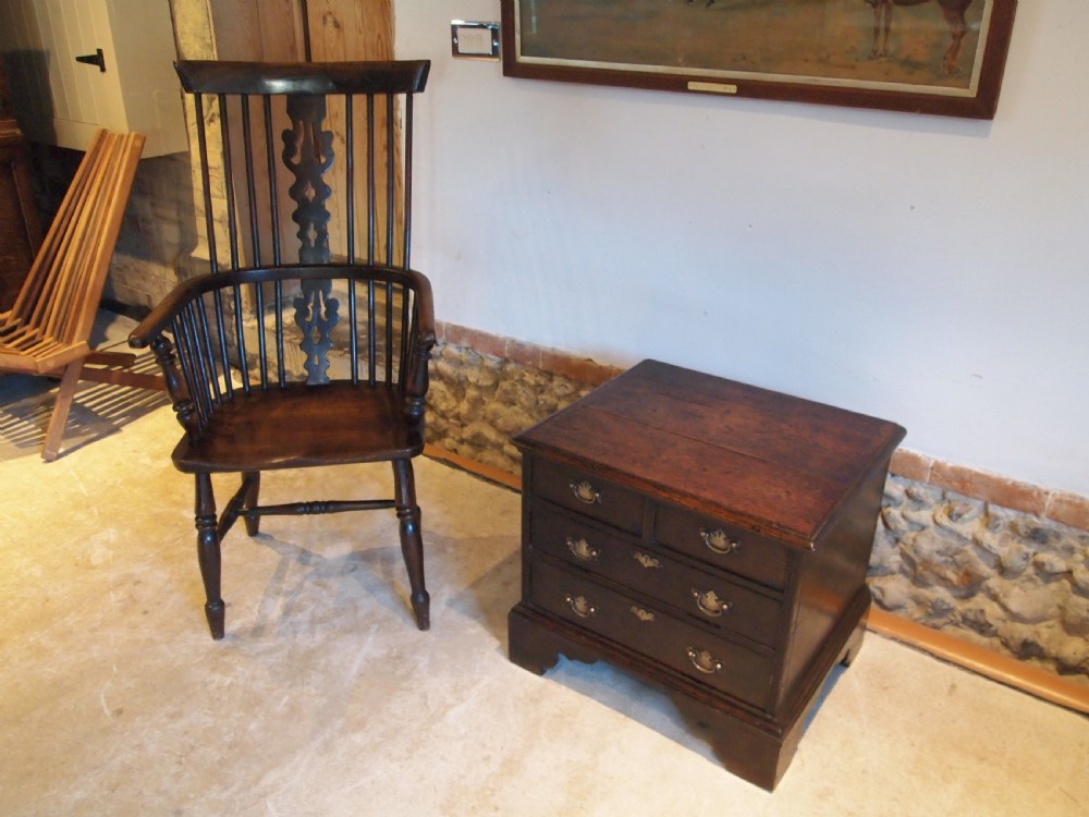 Stool rare George II closed box stool chest of drawers c1750 View XI