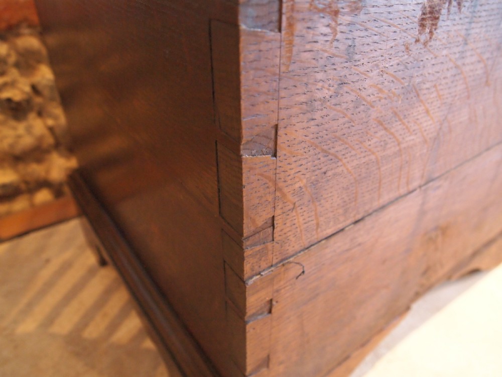 Stool rare George II closed box stool chest of drawers c1750 View IX