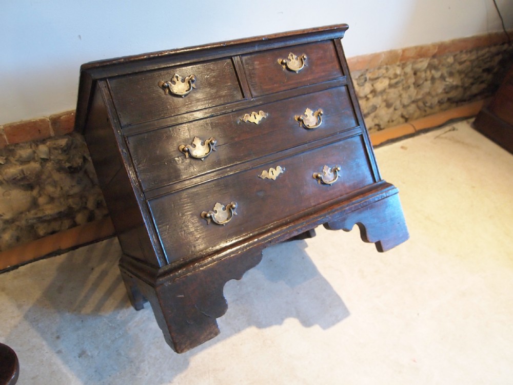 Stool rare George II closed box stool chest of drawers c1750 View XI