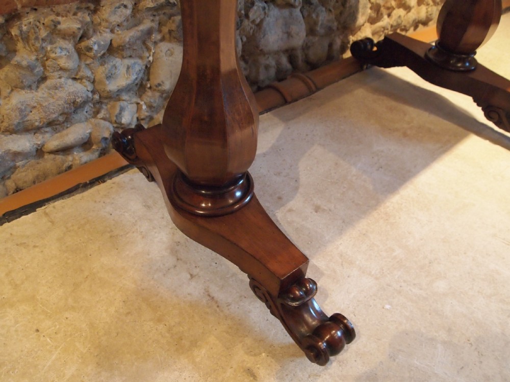 Table hall side lamp console William IV Mahogany c1830 View VI