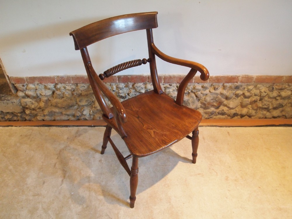Chair stunning Victorian Windsor rope back armchair c1840