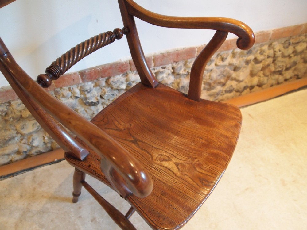 Chair stunning Victorian Windsor rope back armchair c1840 View VIII