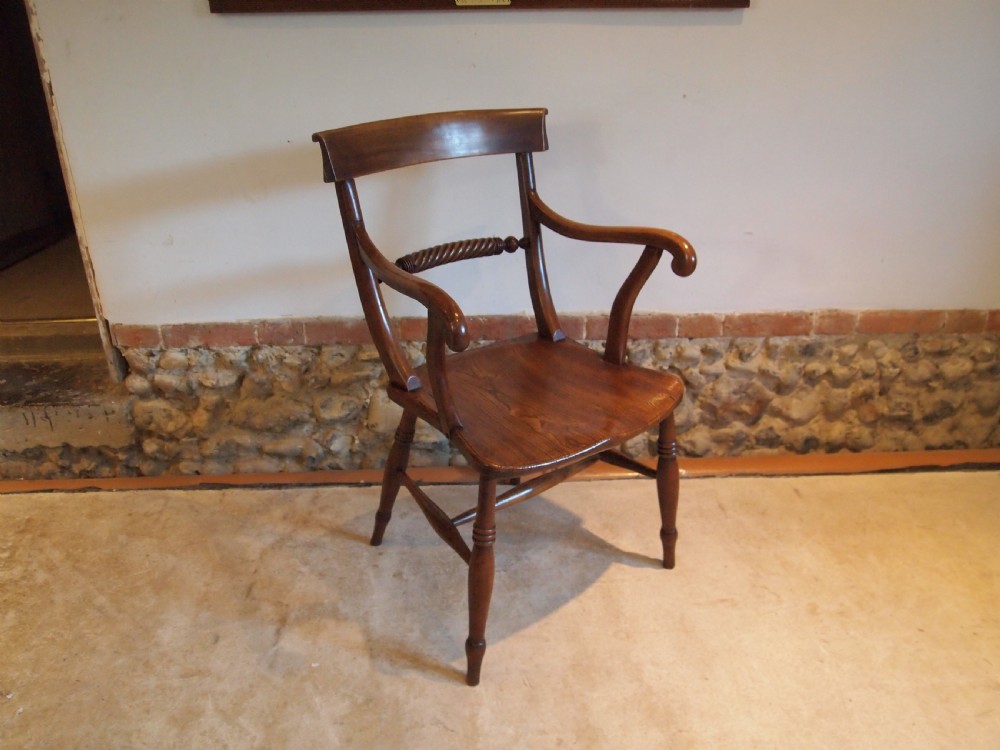 Chair stunning Victorian Windsor rope back armchair c1840 View XIII