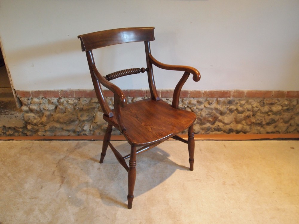 Chair stunning Victorian Windsor rope back armchair c1840 View XIV
