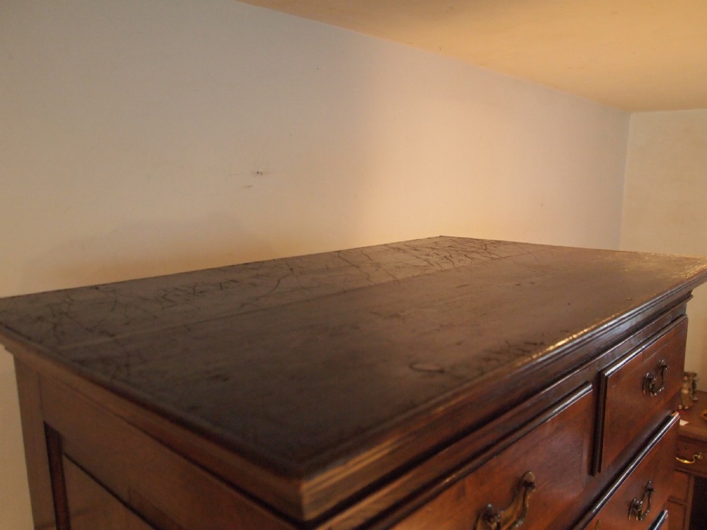 Chest of drawers chest on stand rare George II Oak c1740 View X