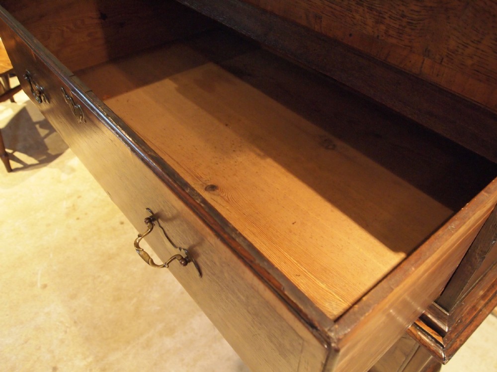Chest of drawers chest on stand rare George II Oak c1740 View XII