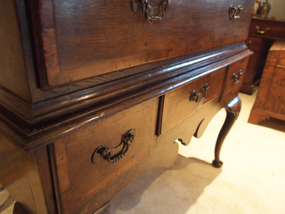 Chest of drawers chest on stand rare George II Oak c1740 View XIV