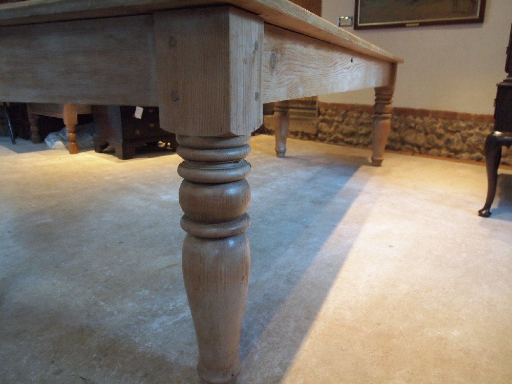 Table refectory dining farmhouse Pine large c1930 View IV