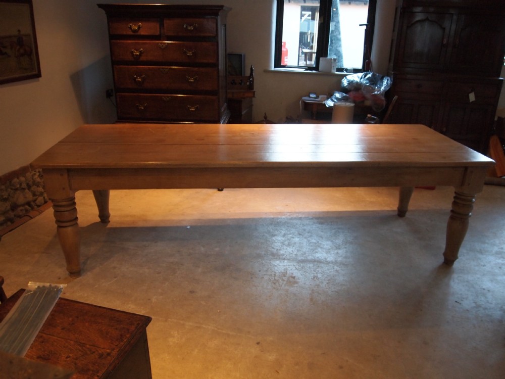 Table refectory dining farmhouse Pine large c1930 View VI