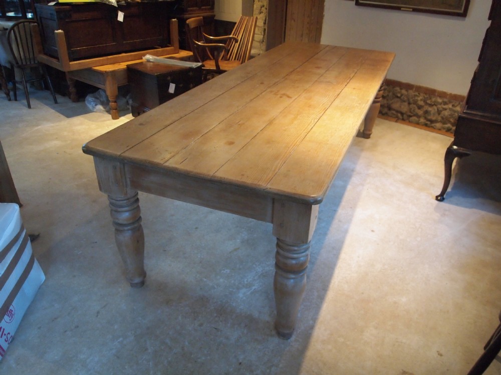 Table refectory dining farmhouse Pine large c1930 View IX