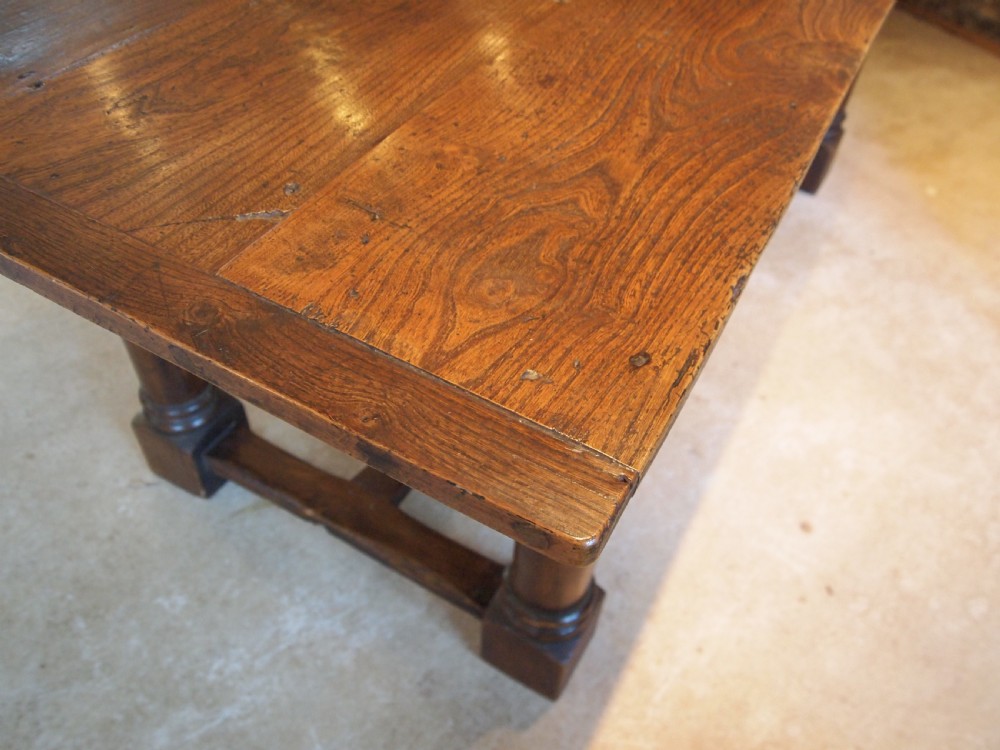 Table refectory dining farmhouse Elm 18th century and later View III