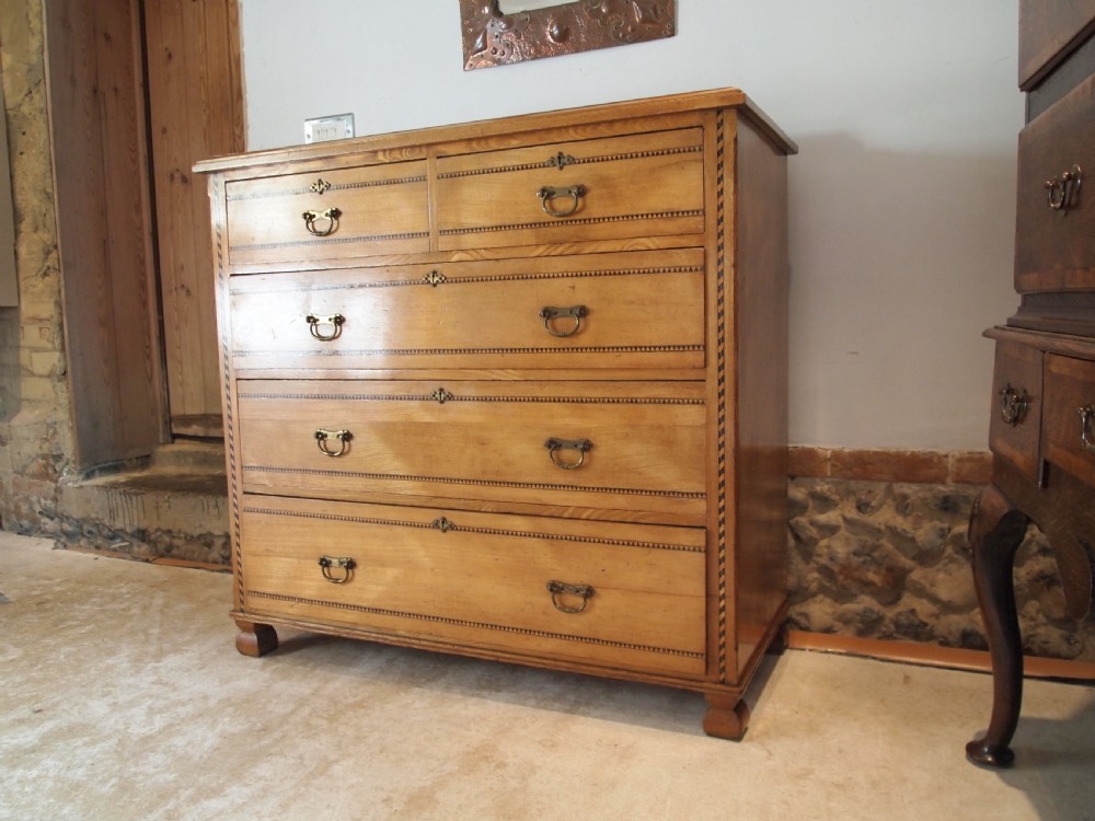 Chest of drawers Arts and Crafts Victorian Ash c1890 View II