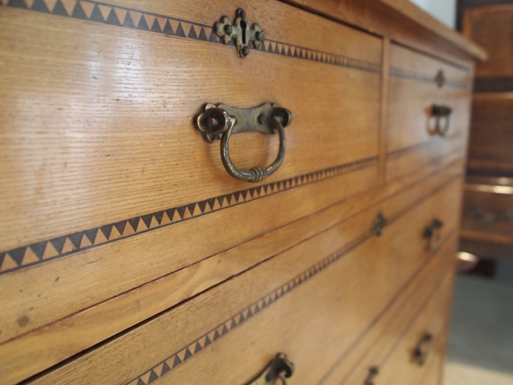 Chest of drawers Arts and Crafts Victorian Ash c1890 View VI