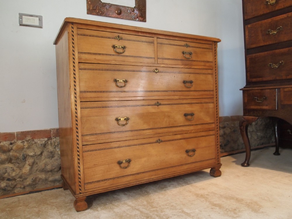 Chest of drawers Arts and Crafts Victorian Ash c1890 View XI