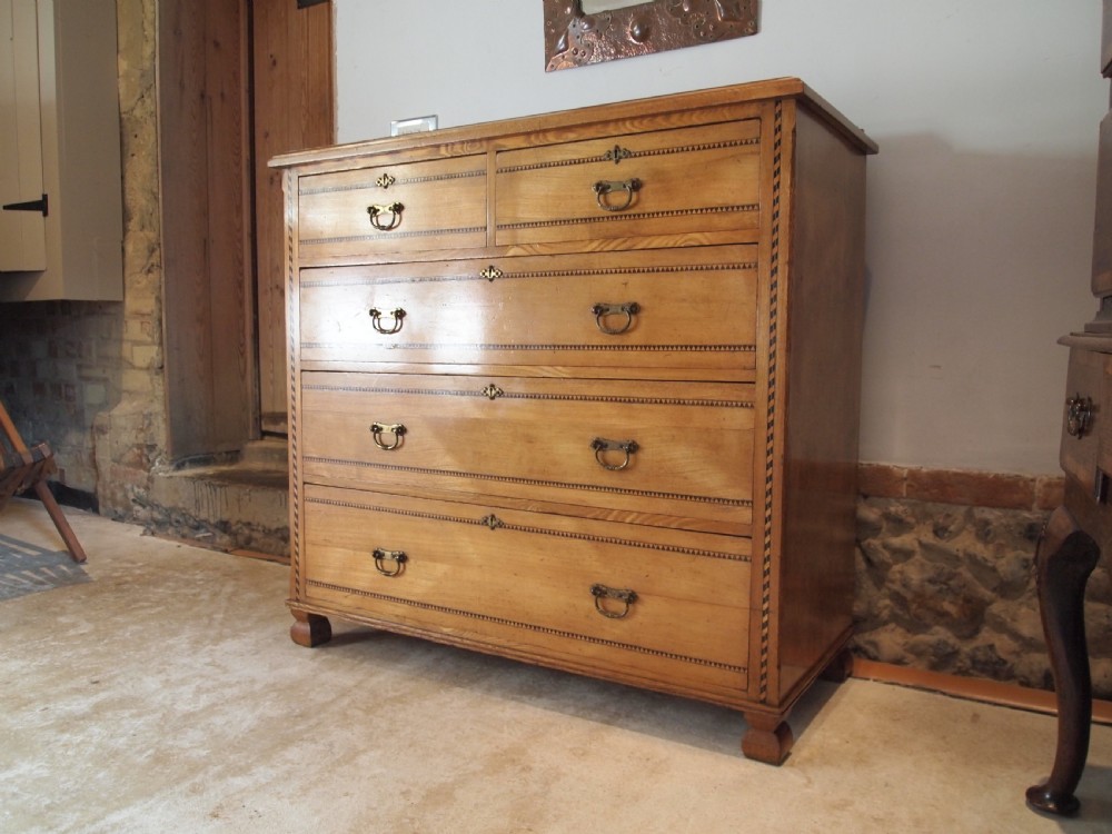 Chest of drawers Arts and Crafts Victorian Ash c1890 View XIII