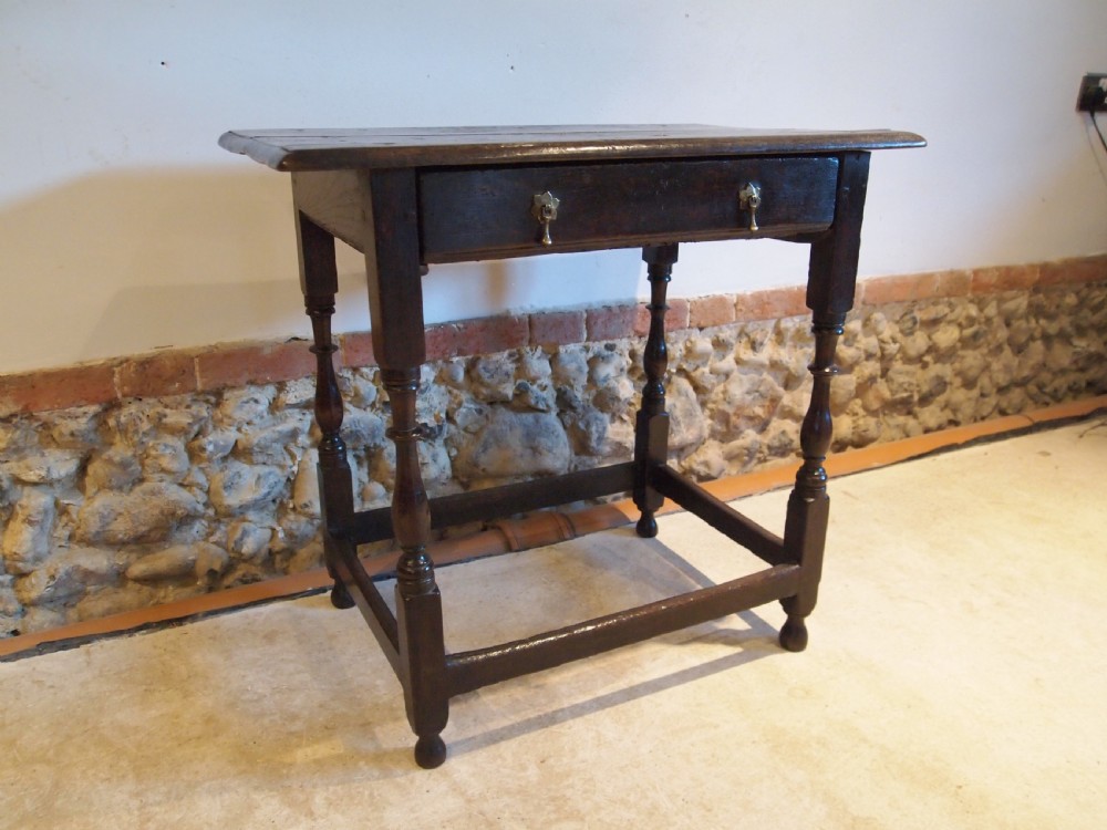 Table side hall lamp Charles II Oak c1680