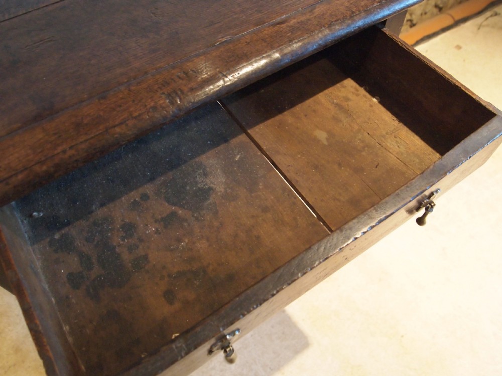 Table side hall lamp Charles II Oak c1680 View IV