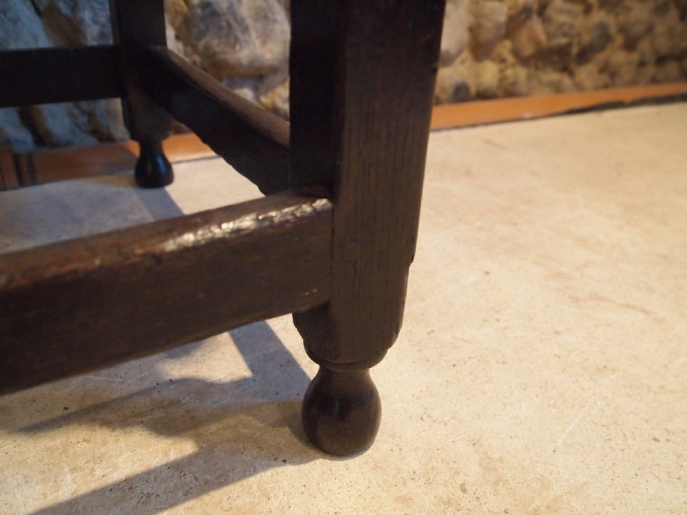 Table side hall lamp Charles II Oak c1680 View VI