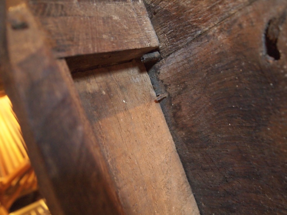Table side hall lamp Charles II Oak c1680 View VIII