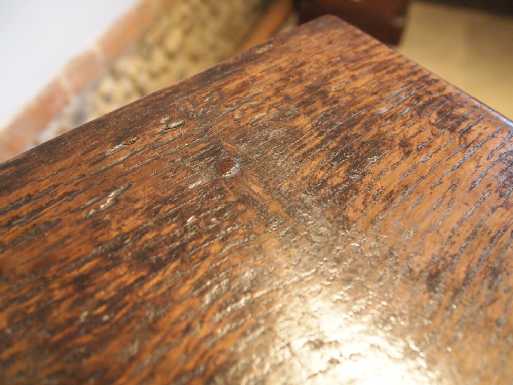 Table side hall lamp Charles II Oak c1680 View XVI