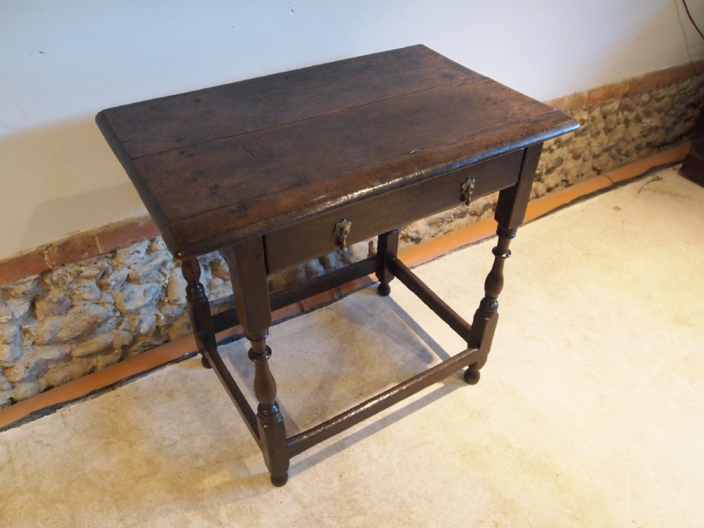 Table side hall lamp Charles II Oak c1680 View XIX