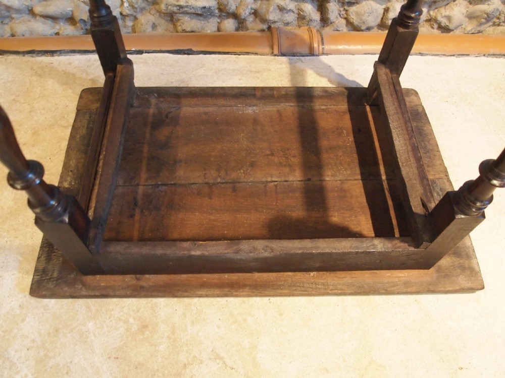 Table side hall lamp Charles II Oak c1680 View XX
