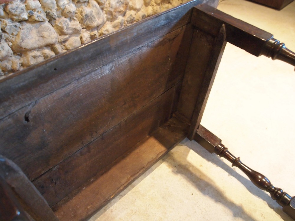 Table side hall lamp Charles II Oak c1680 View XXI