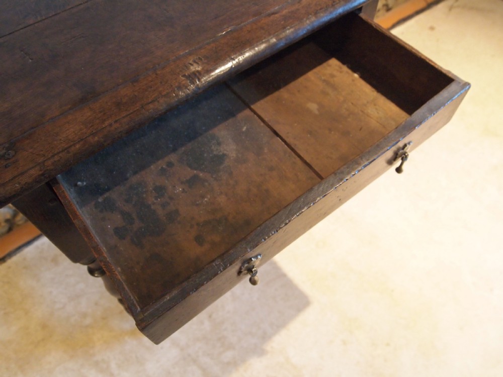 Table side hall lamp Charles II Oak c1680 View XXII