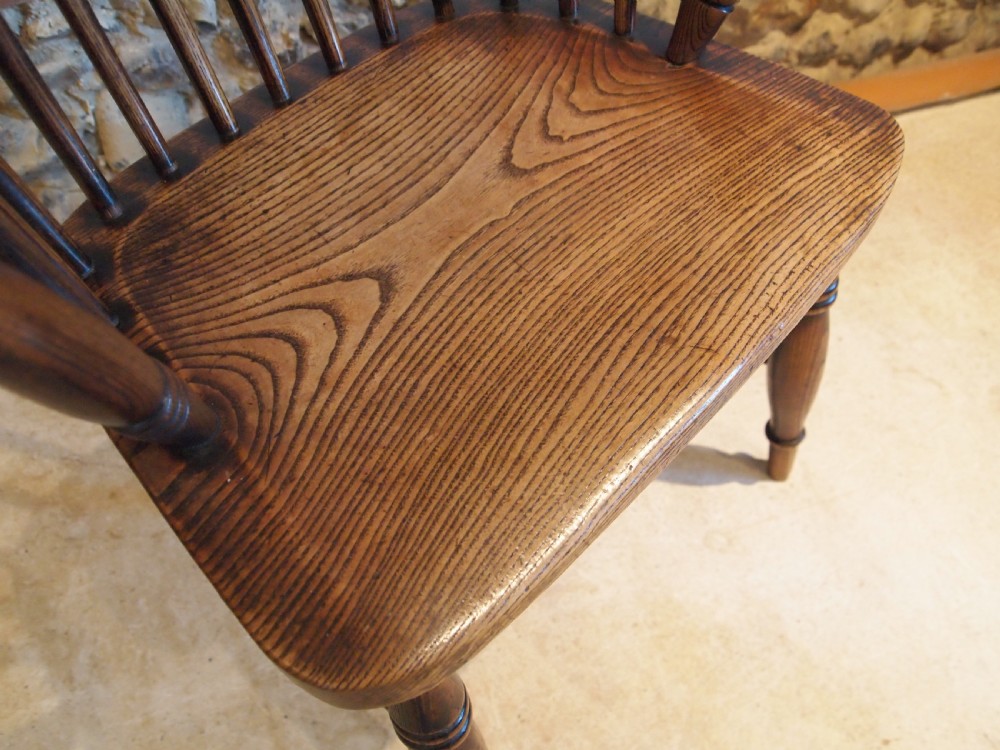 Chair Windsor Ash and Elm Victorian c1840 View V