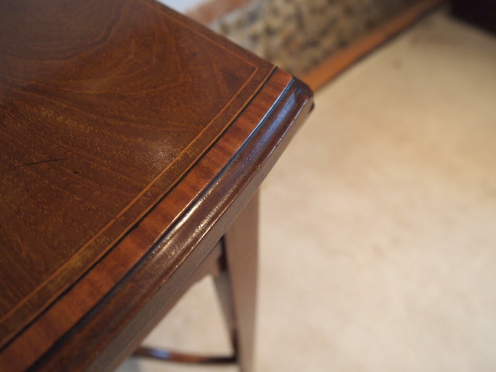 Table stunning Edwardian Side lamp hall Pembroke c1900 View III