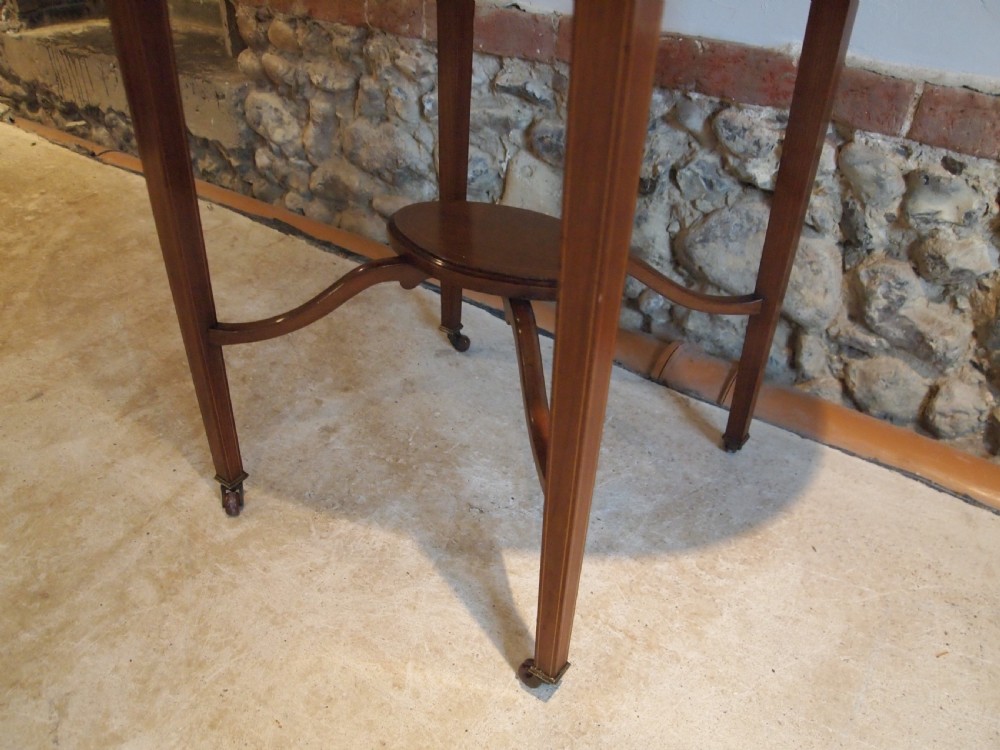 Table stunning Edwardian Side lamp hall Pembroke c1900 View V