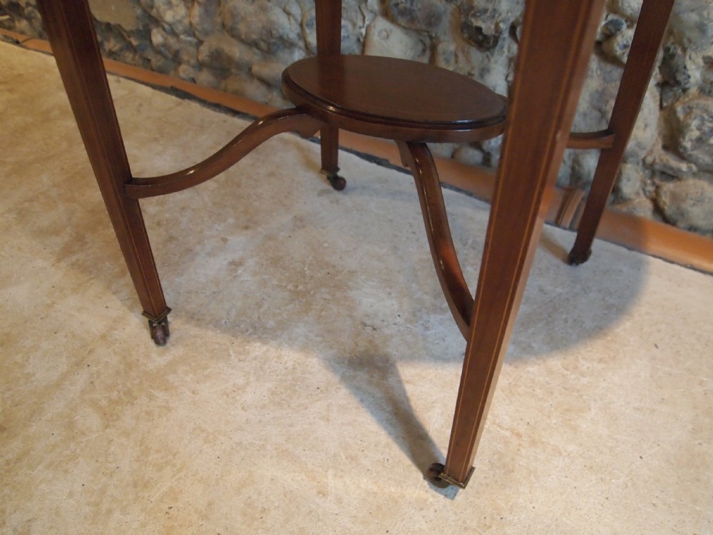 Table stunning Edwardian Side lamp hall Pembroke c1900 View XI