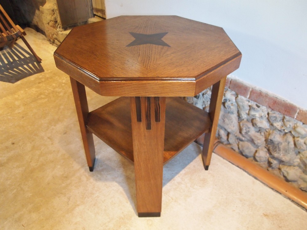 Table Art Deco Oak and Coromandel fine quality c1920