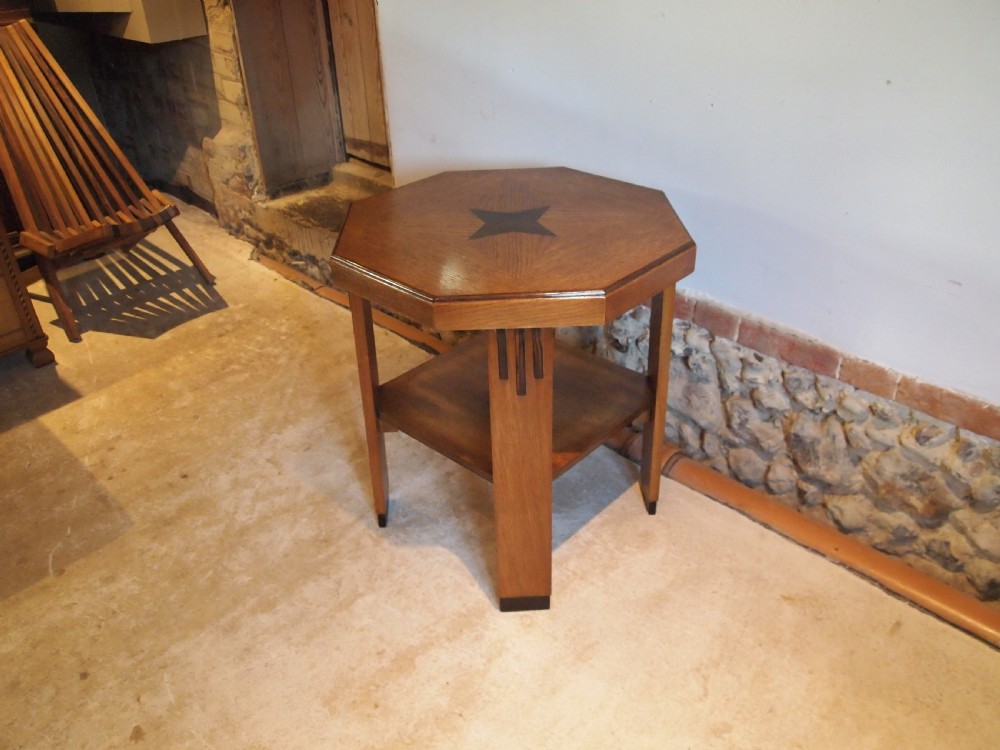 Table Art Deco Oak and Coromandel fine quality c1920 View VI