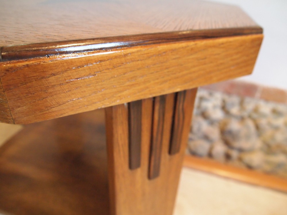 Table Art Deco Oak and Coromandel fine quality c1920 View VII