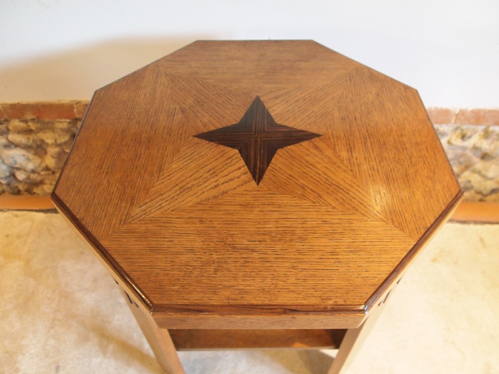 Table Art Deco Oak and Coromandel fine quality c1920 View IX
