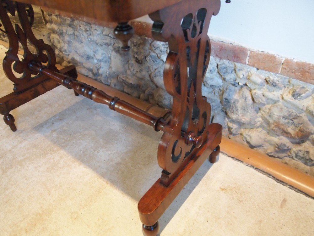 Table hall side console games Victorian Walnut c1870 View IV