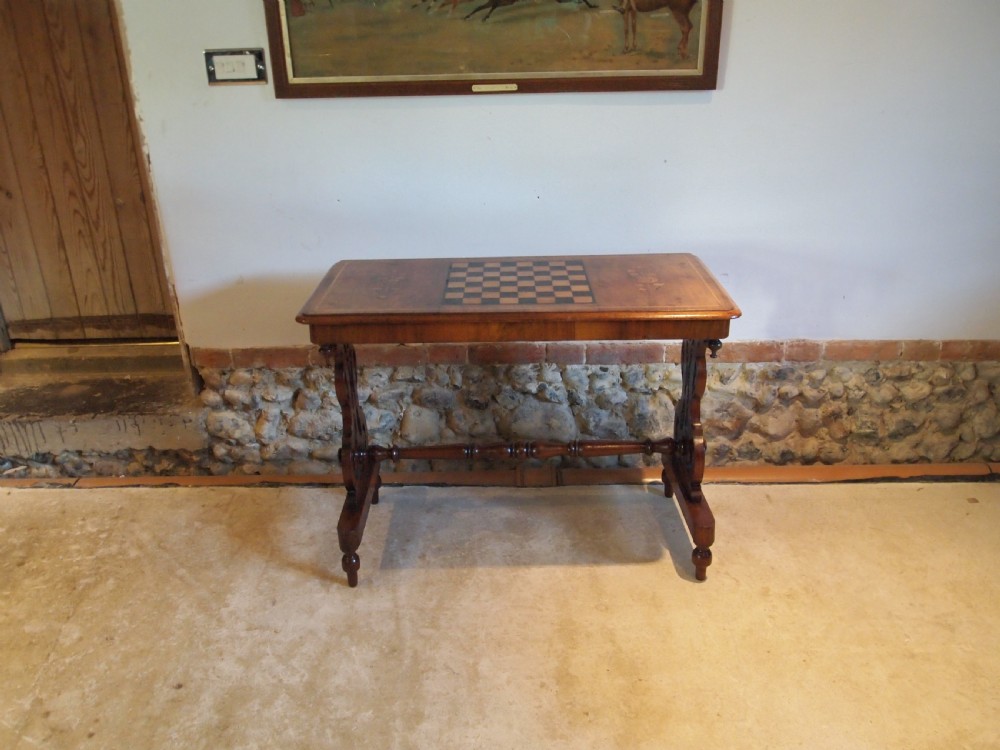 Table hall side console games Victorian Walnut c1870 View VIII
