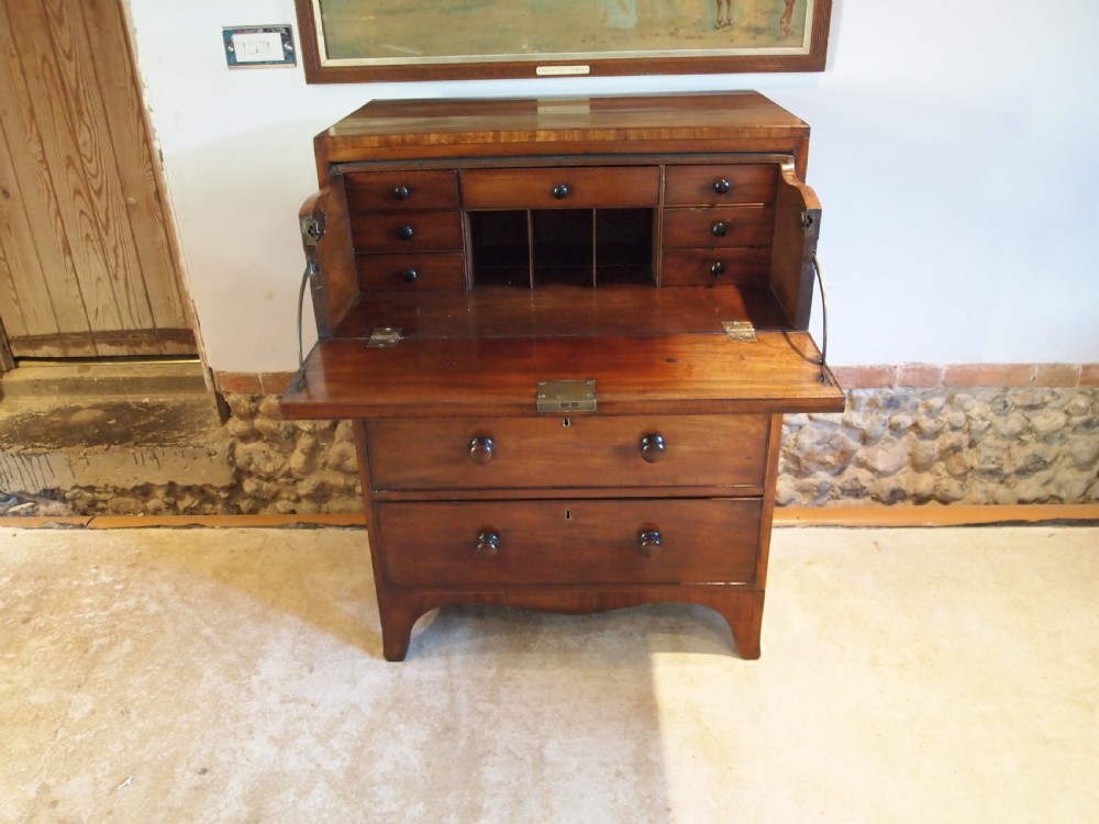 Chest of drawers very rare small secretaire Mahogany c1820 View II