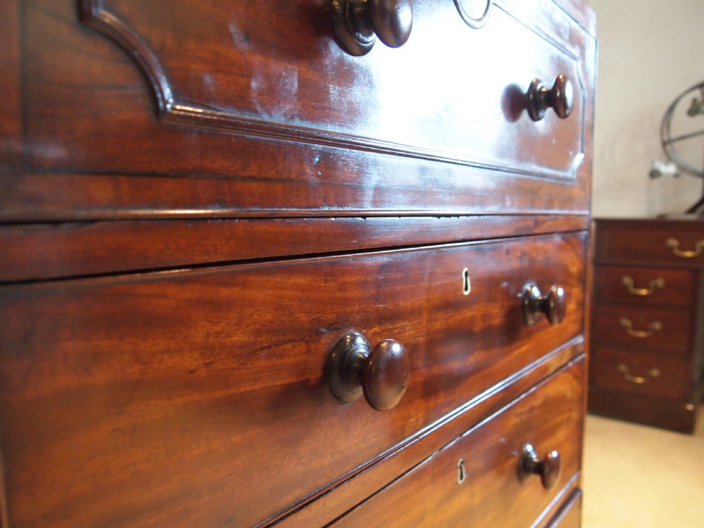 Chest of drawers very rare small secretaire Mahogany c1820 View IV