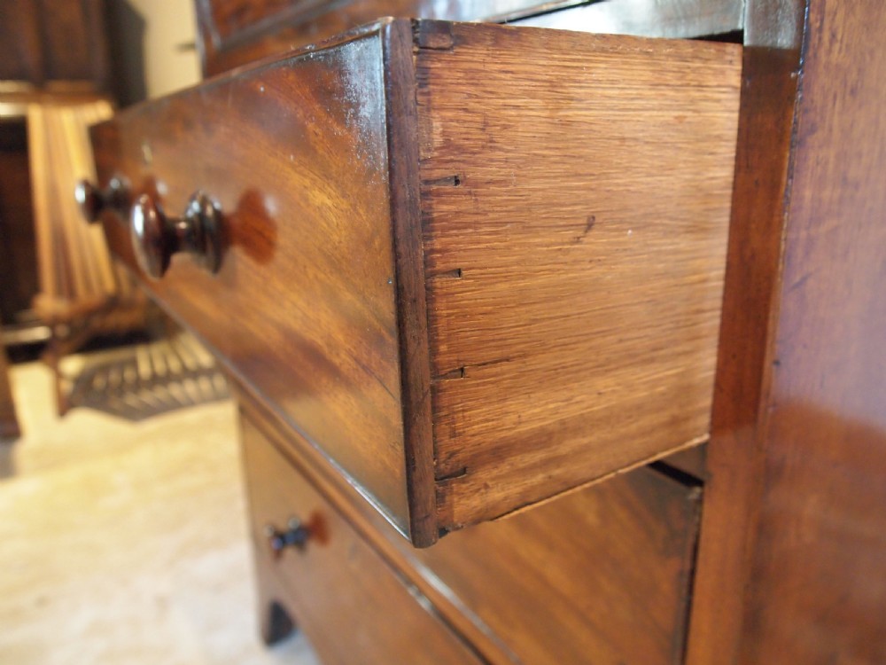Chest of drawers very rare small secretaire Mahogany c1820 View V