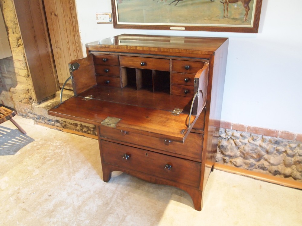 Chest of drawers very rare small secretaire Mahogany c1820 View VI