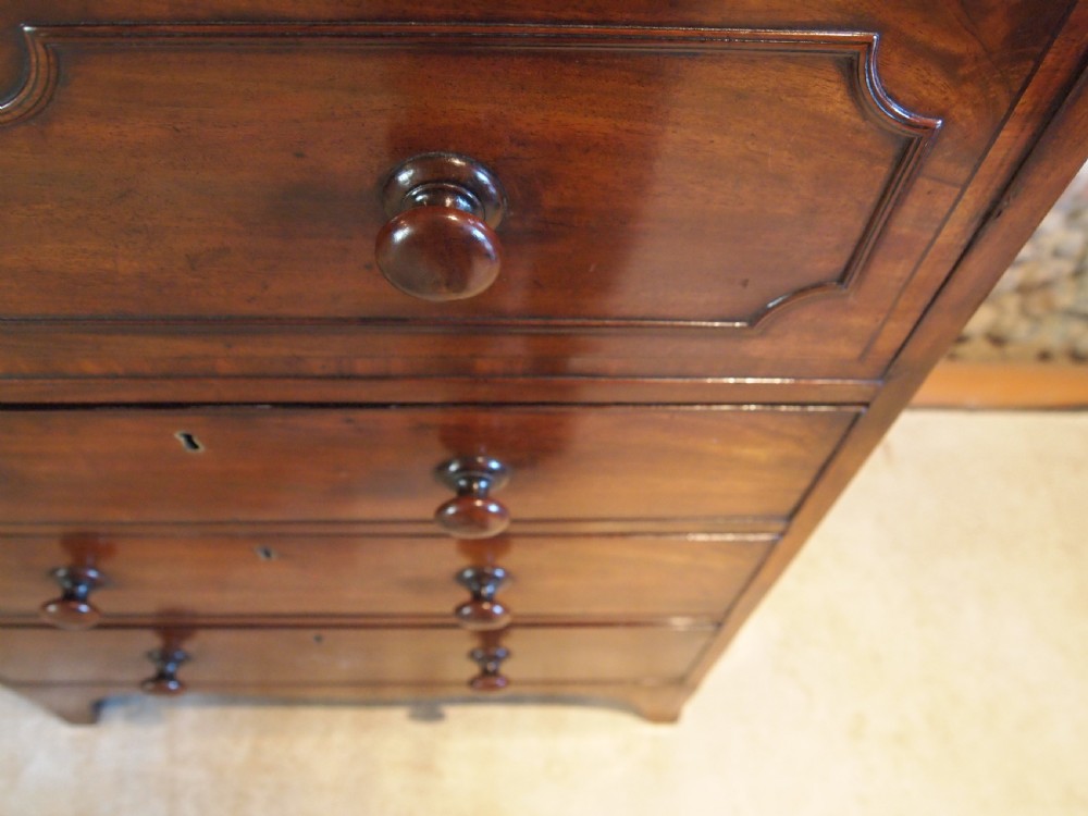 Chest of drawers very rare small secretaire Mahogany c1820 View VIII