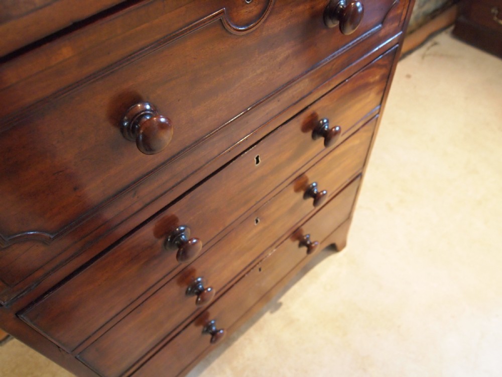 Chest of drawers very rare small secretaire Mahogany c1820 View XIV