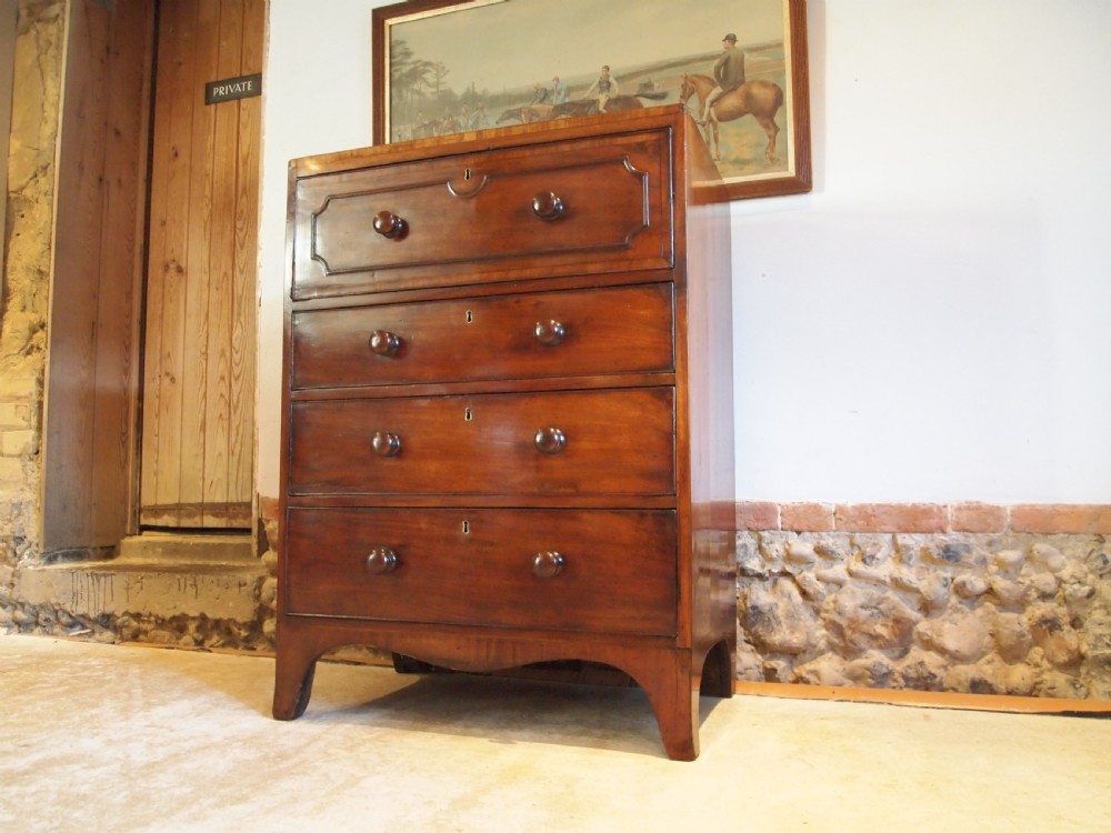 Chest of drawers very rare small secretaire Mahogany c1820 View XV