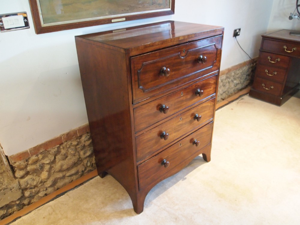 Chest of drawers very rare small secretaire Mahogany c1820 View XVI