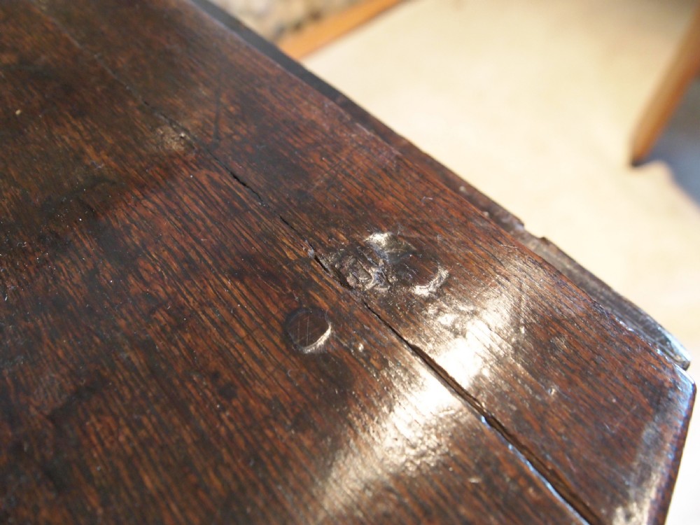 Table Charles II Oak small cottage gate-leg dining refectory c1680 View II