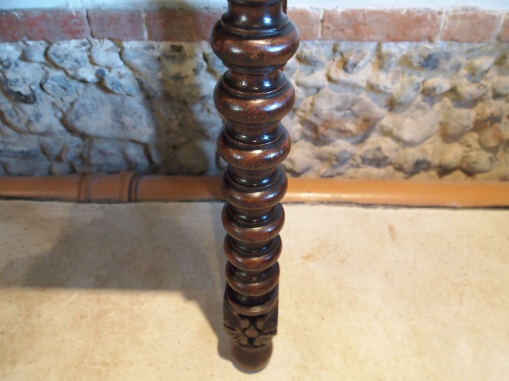 Table hall lamp console fine Victorian carved Oak c1890 View VIII