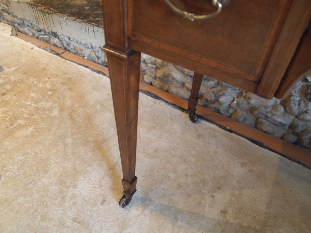 Desk fine quality Edwardian Mahogany inlaid c1900 View VIII